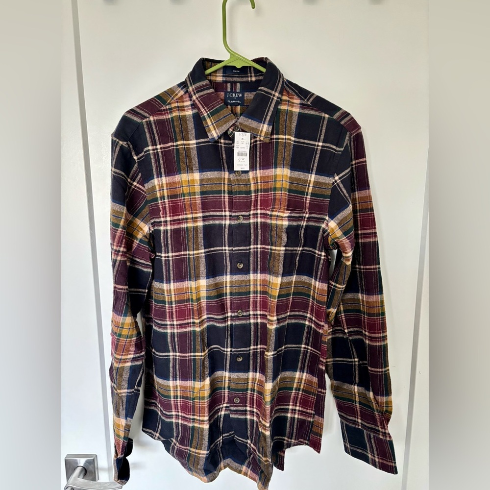 J. Crew Mens Slim Fit Flannel Shirt